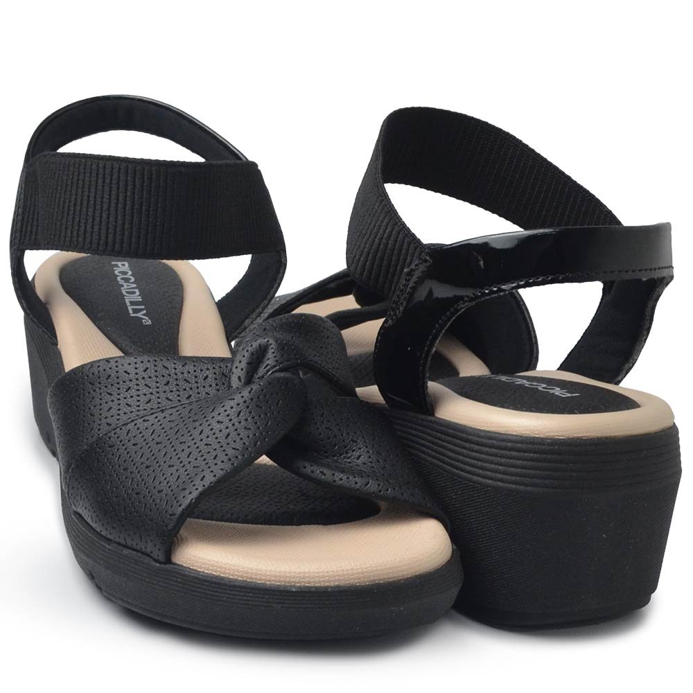 Sandália Anabela Piccadilly Feminina 540378 Preto 6