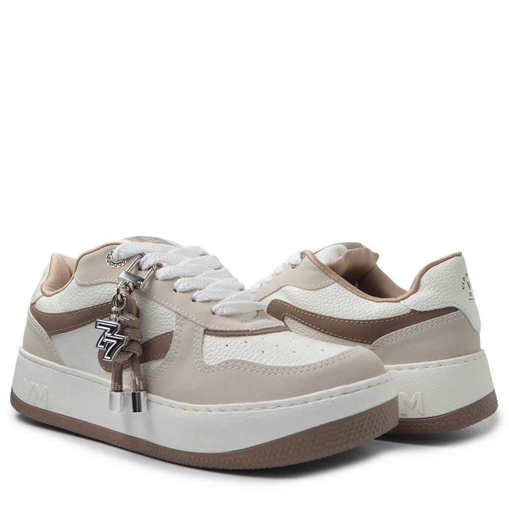 Tênis Casual Via Marte Feminino 209-014-13 Bege 4