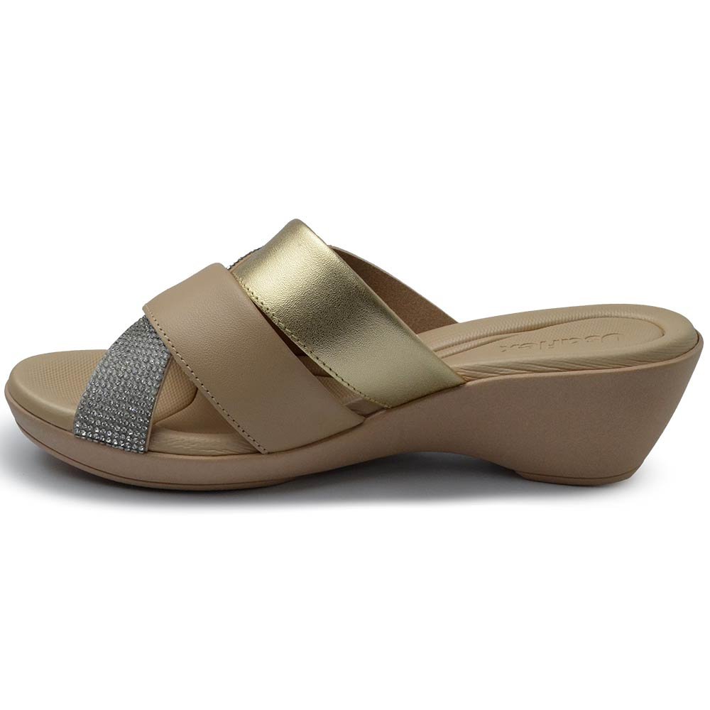 Tamanco Usaflex Feminino PA01002 Dourado 3