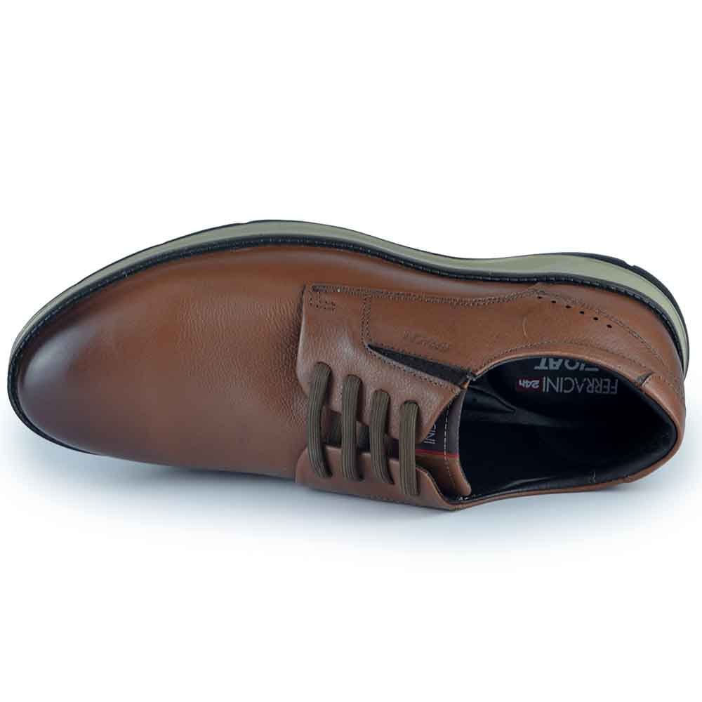 Sapato Social Masculino Ferracini Fluence Couro 5550 Marrom 4