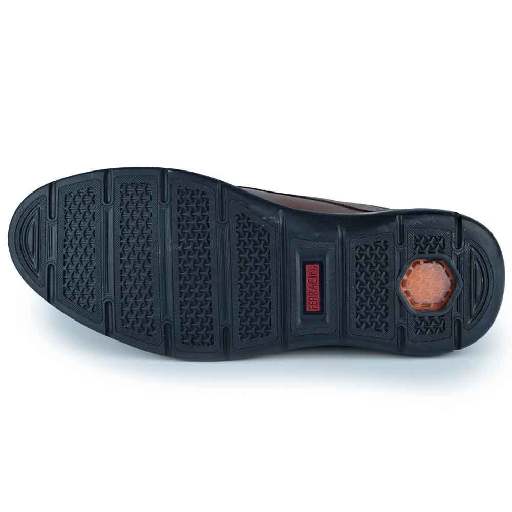 Sapato Social Masculino Ferracini Fluence Couro 5550 Marrom 5