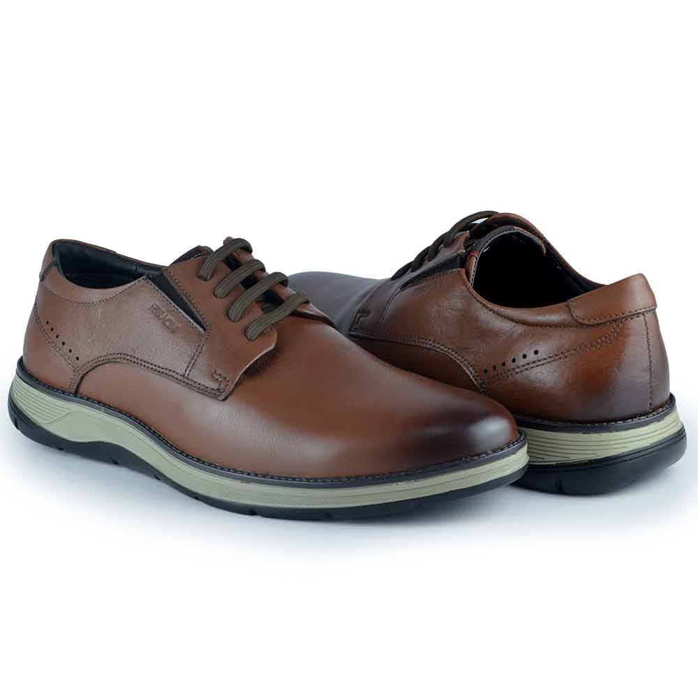 Sapato Social Masculino Ferracini Fluence Couro 5550 Marrom 6