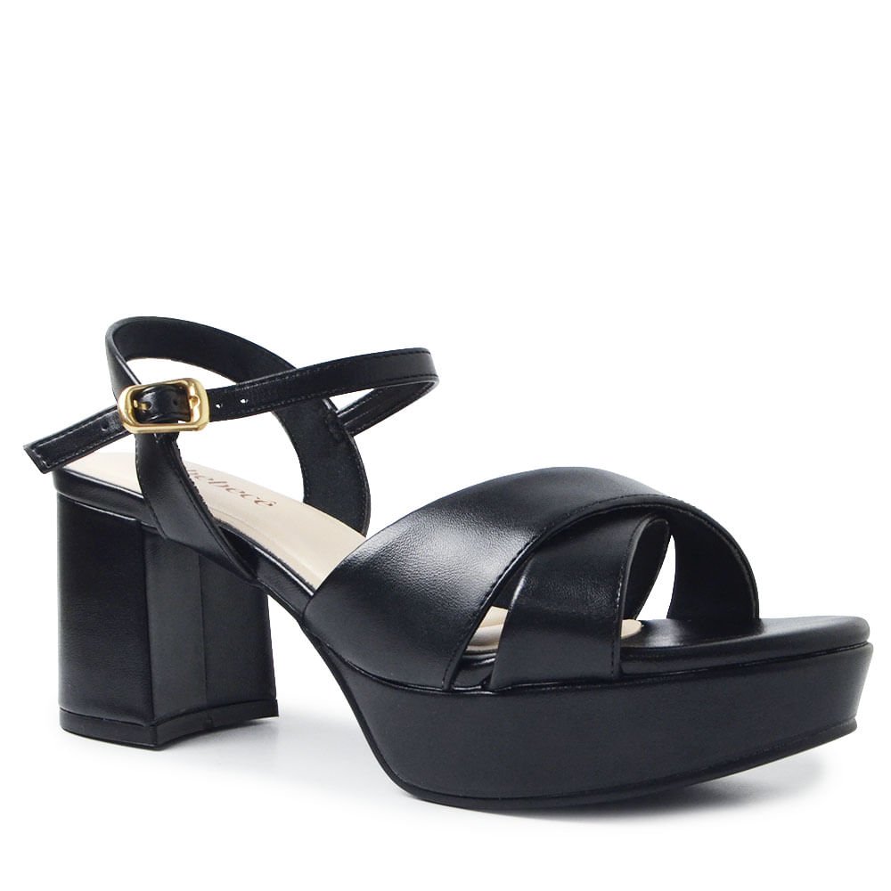 Sandália Salto Alto Bebecê Feminina T5031-359 Preto 2