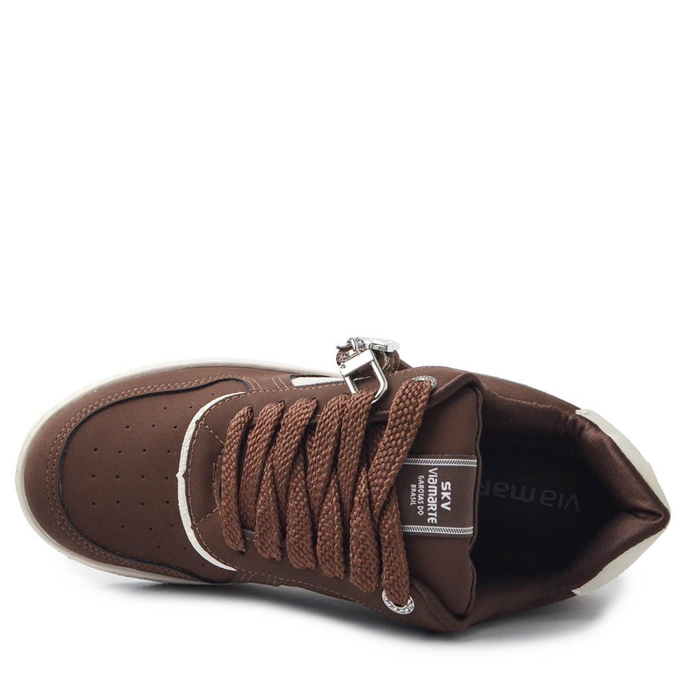 Tênis Casual Via Marte Feminino 209-014-14 Marrom 4