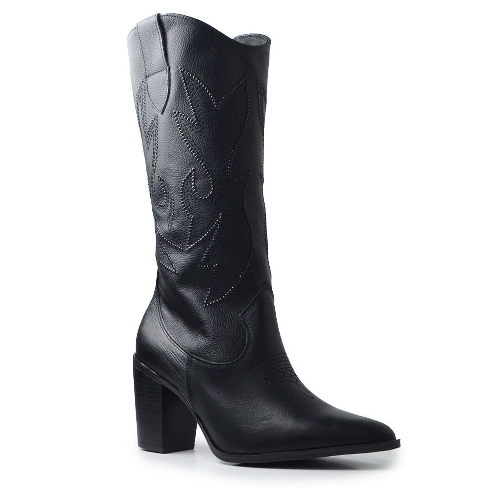 Bota Via Marte Feminina 079-013-02 Preto 2