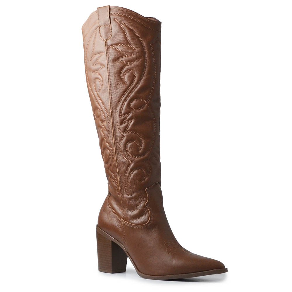 Bota Western Via Marte Feminina 079-012-02 Marrom 2