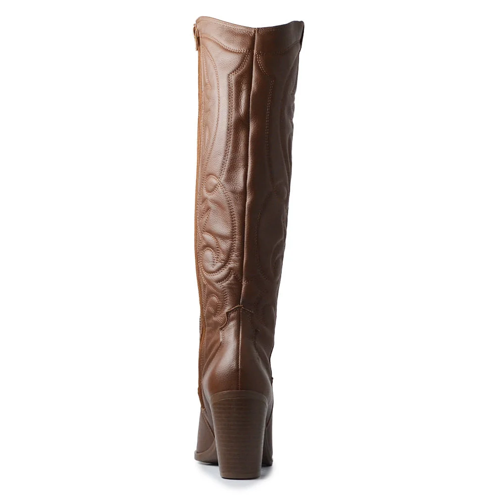 Bota Western Via Marte Feminina 079-012-02 Marrom 5