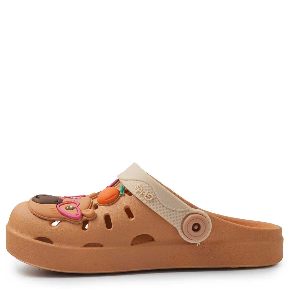 Babuche Infantil Grendene Feminina Capivara Hype 23455 Marrom 3