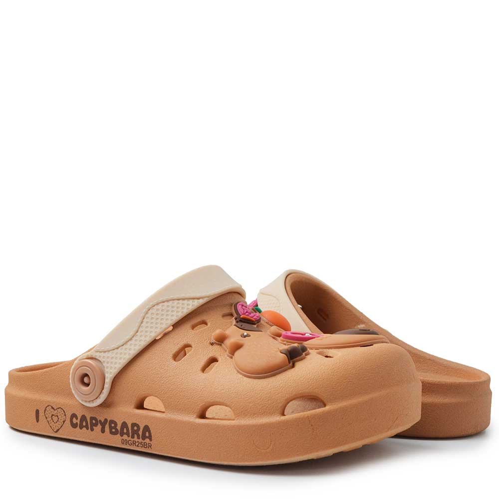 Babuche Infantil Grendene Feminina Capivara Hype 23455 Marrom 6
