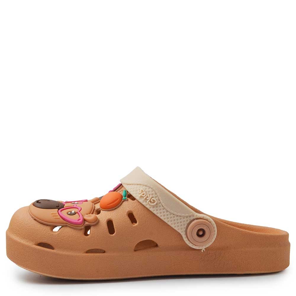 Babuche Infantil Grendene Feminina Capivara Hype 23455 Marrom 3