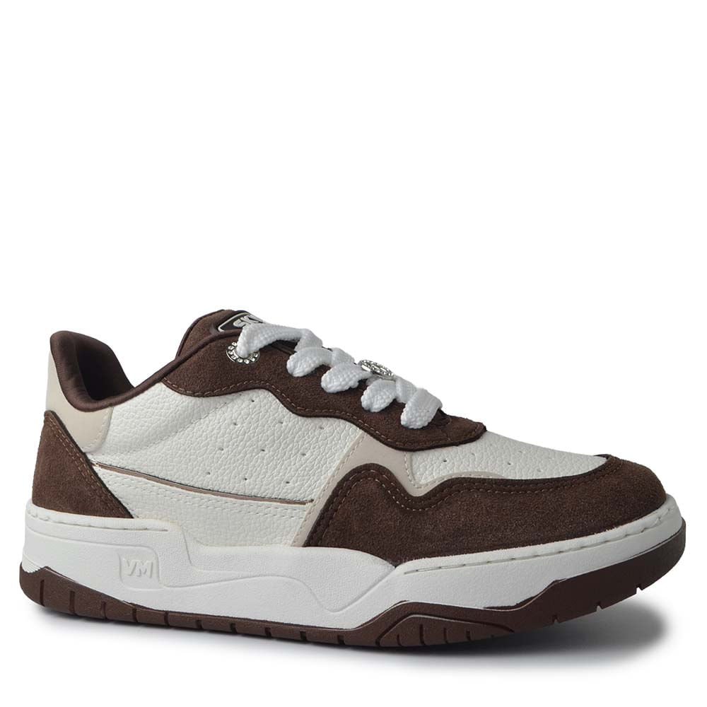 Tênis Casual Via Marte Feminino 276-012-13 Branco/Marrom 2