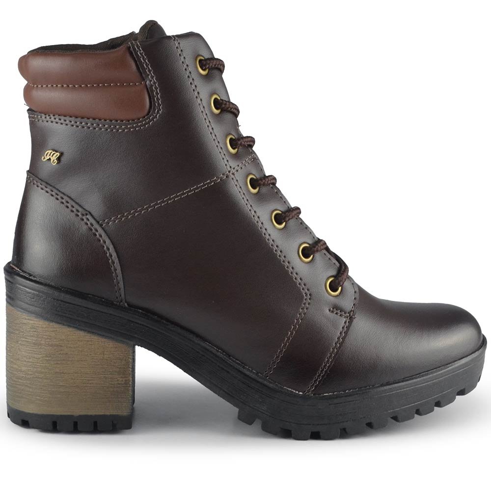 Coturno Lacolly Feminino Salto Alto Bloco 9732