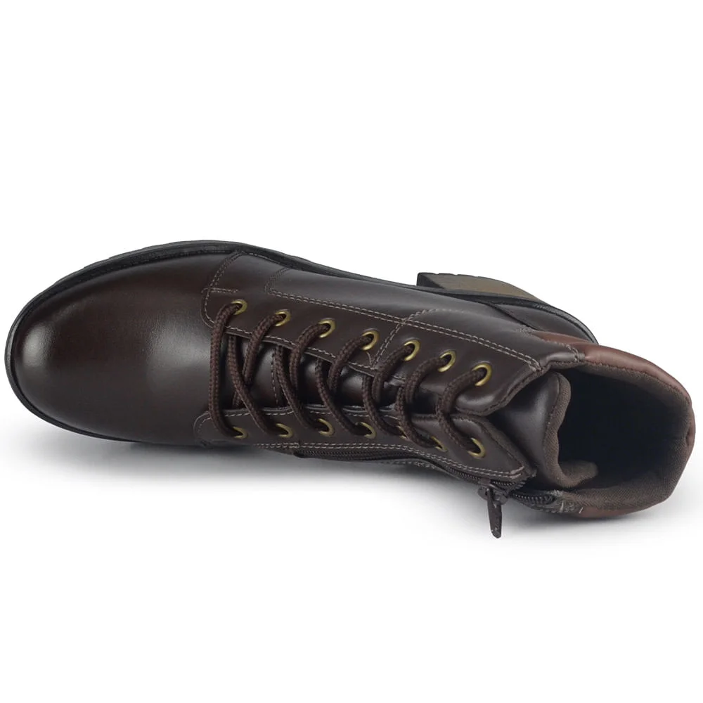 Coturno Lacolly Feminino Salto Alto Bloco 9732 Marrom 4