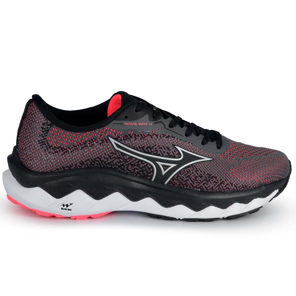 Tênis Esportivo Mizuno Feminino Wave Way 4 Vermelho/Preto 4