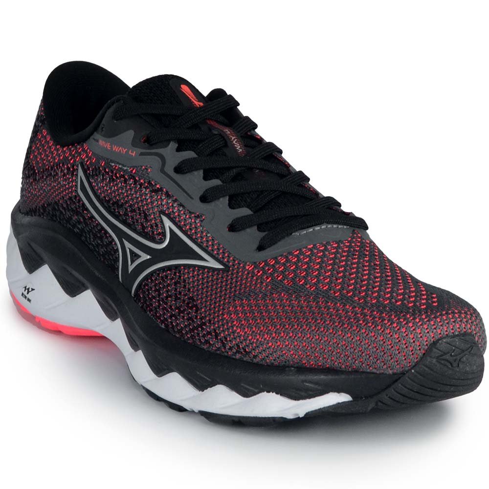 Tênis Esportivo Mizuno Feminino Wave Way 4 Vermelho/Preto 5
