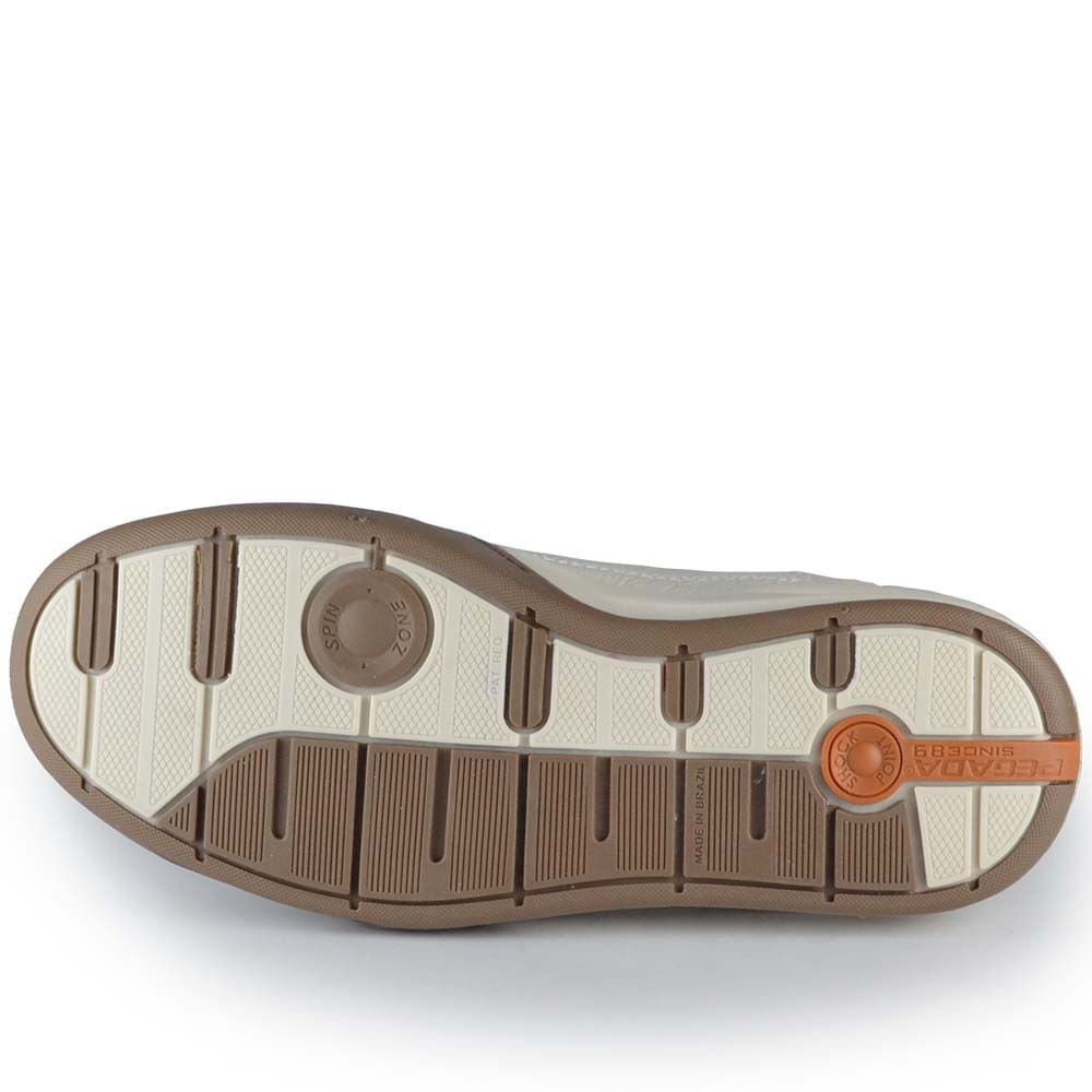 Sapatênis Pegada Masculino 111002 Bege 5