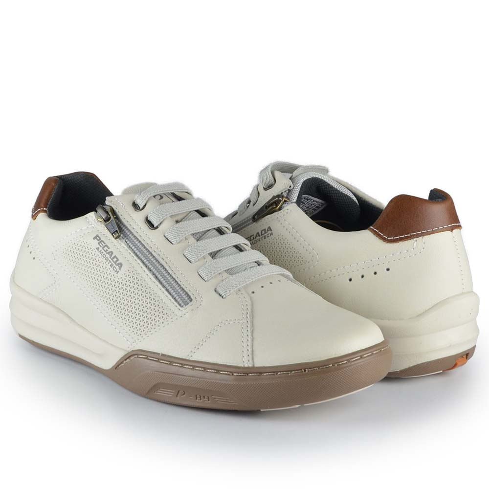 Sapatênis Pegada Masculino 111002 Bege 6
