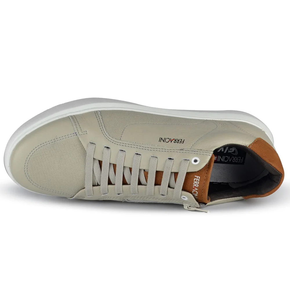 Sapatênis Masculino Ferracini Marvim Couro 7318 Bege 4