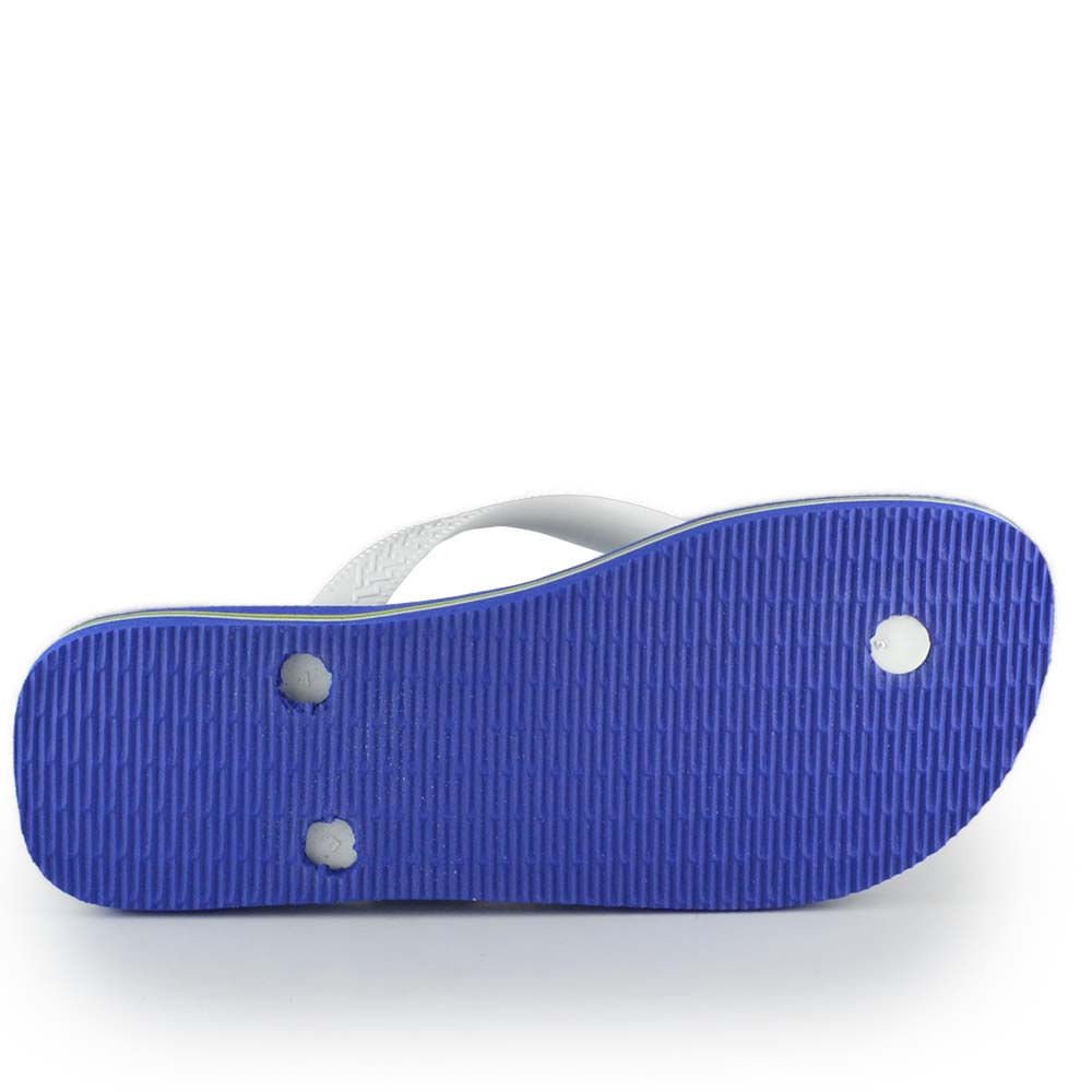 Chinelo Havaianas Masculino BRASIL LOGO Branco/Azul 3