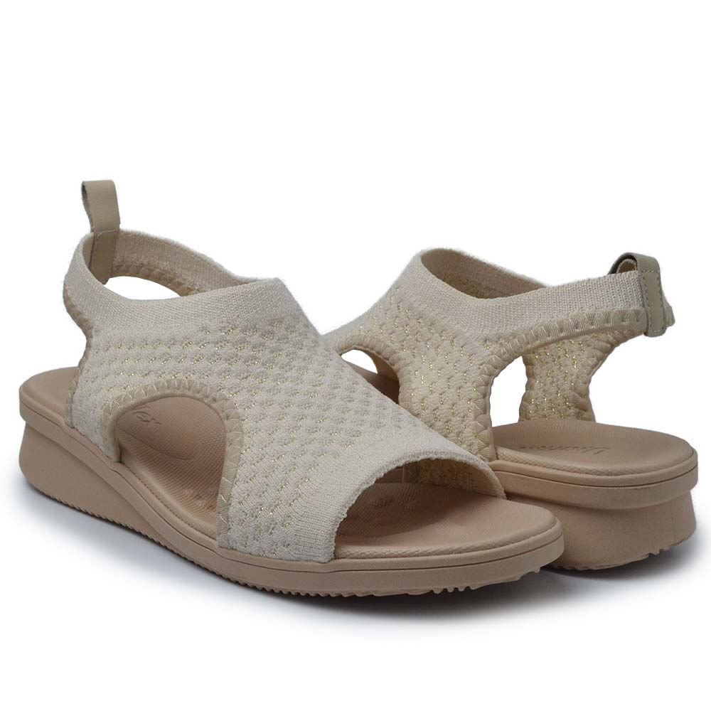 Sandália Anabela Usaflex Feminina AE2035 Bege 6