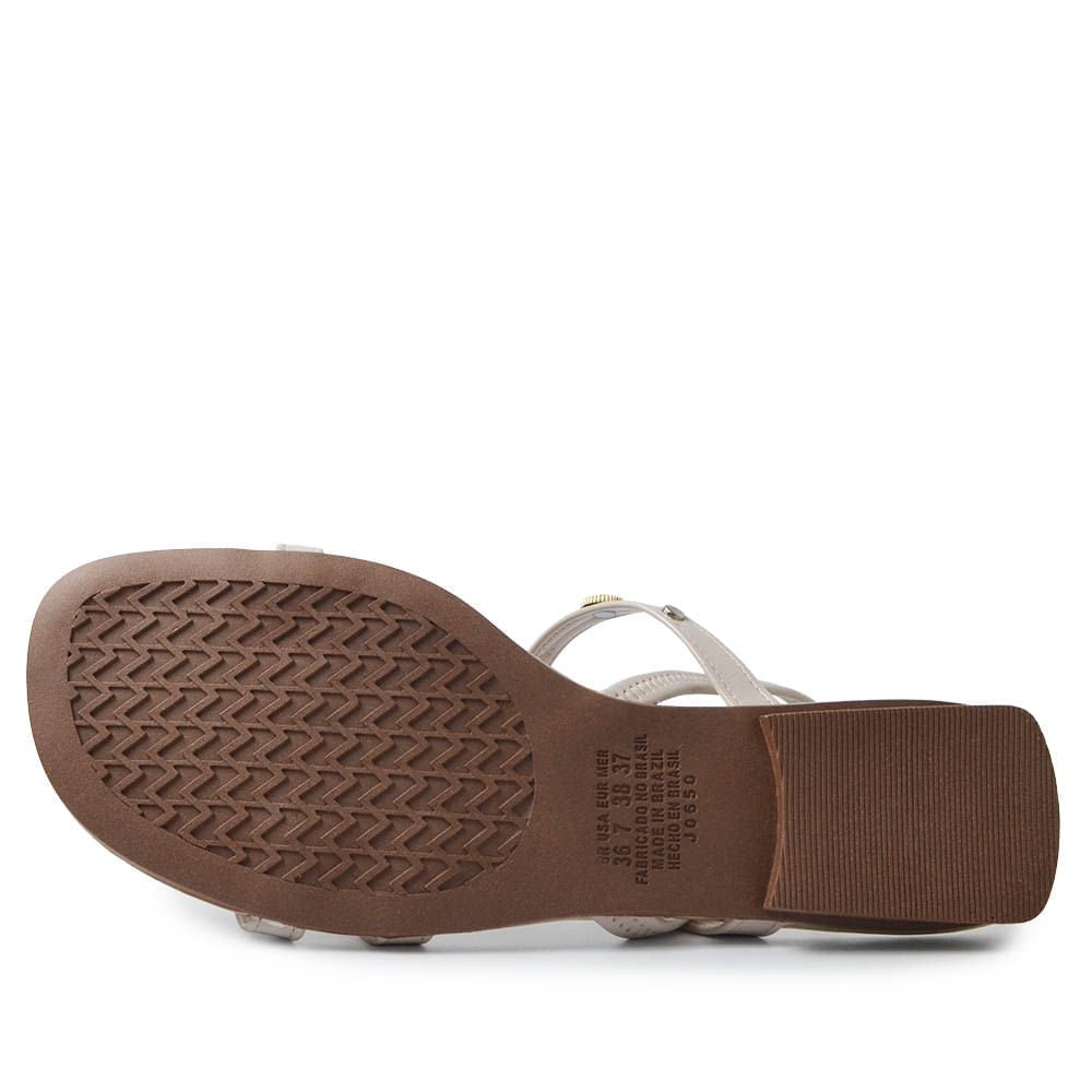 Sandália Rasteira Mississipi Feminina JO651 Bege 5