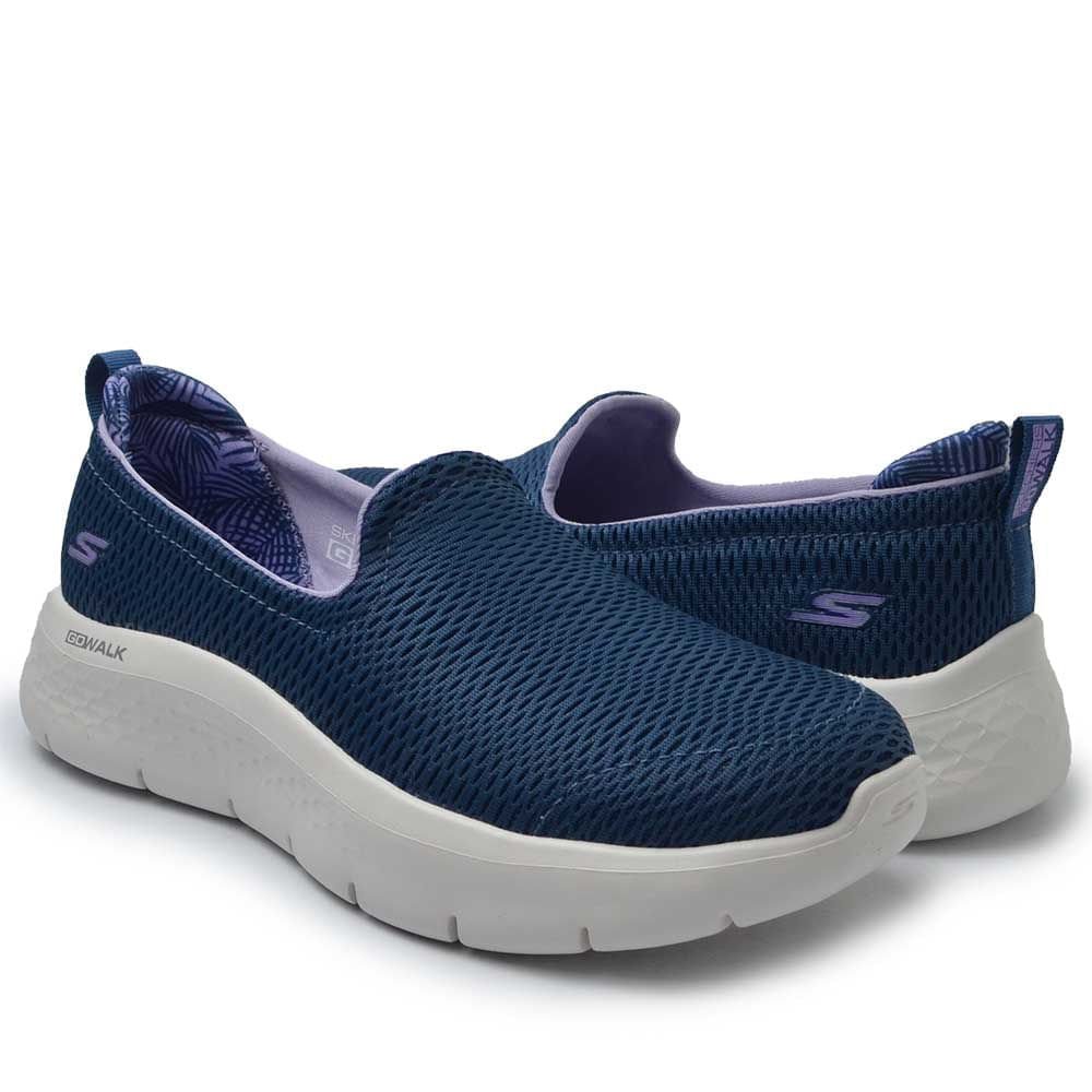 Tênis Casual Skechers Feminino Go Walk 896253 Azul Marinho 6