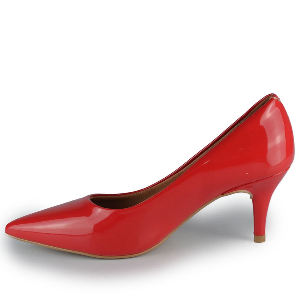 Scarpin Vizzano Feminino 1185.702 Verniz Vermelho 3