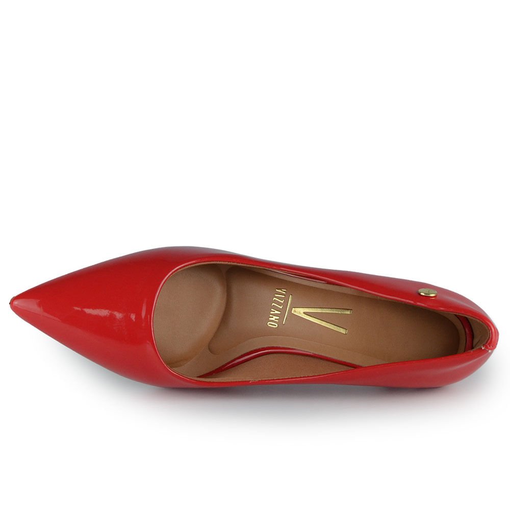 Scarpin Vizzano Feminino 1185.702 Verniz Vermelho 4
