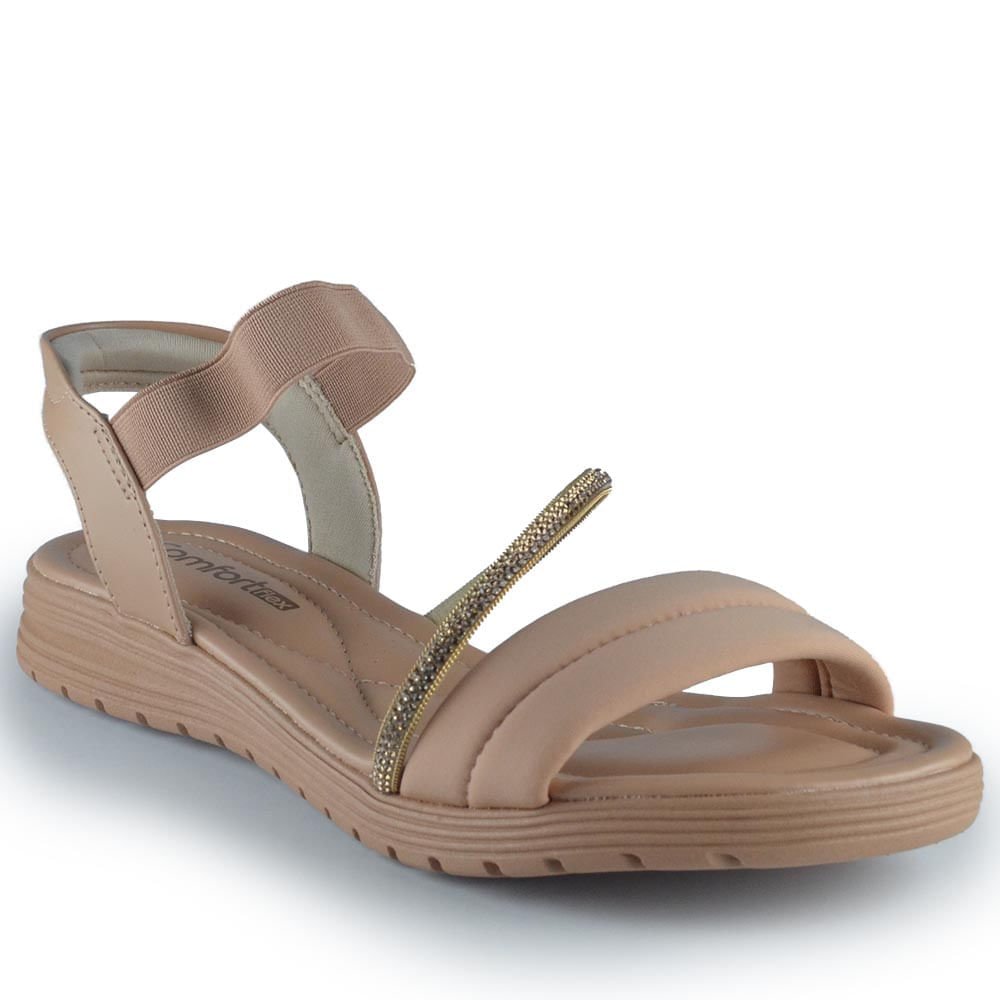 Sandália Papete Comfortflex Feminina 2451405 Bege 2