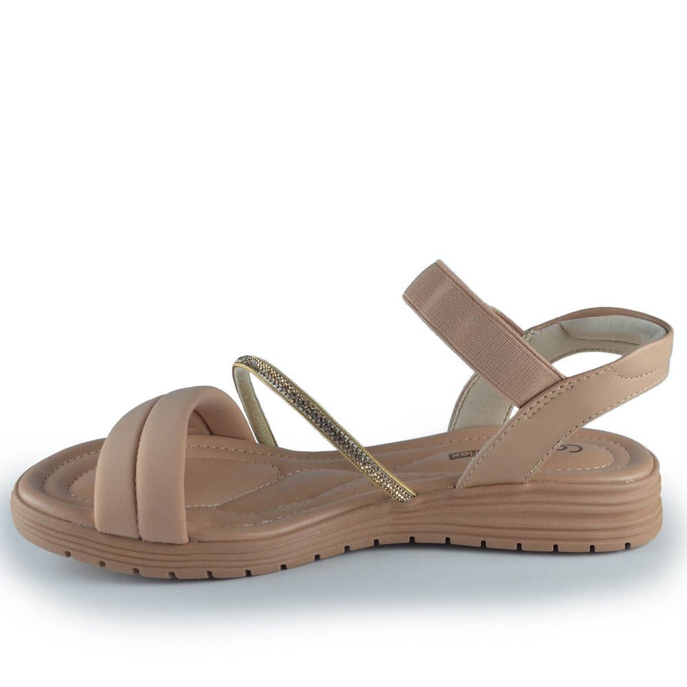 Sandália Papete Comfortflex Feminina 2451405 Bege 3