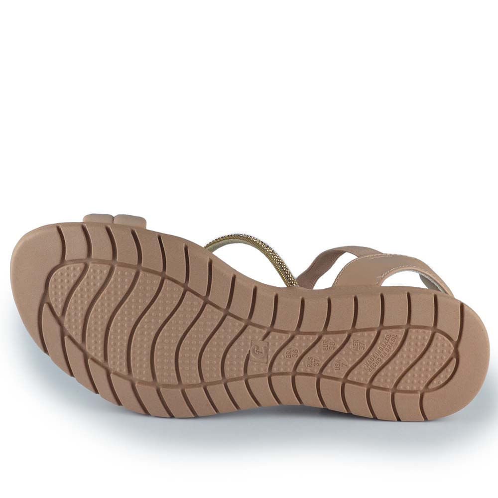Sandália Papete Comfortflex Feminina 2451405 Bege 5