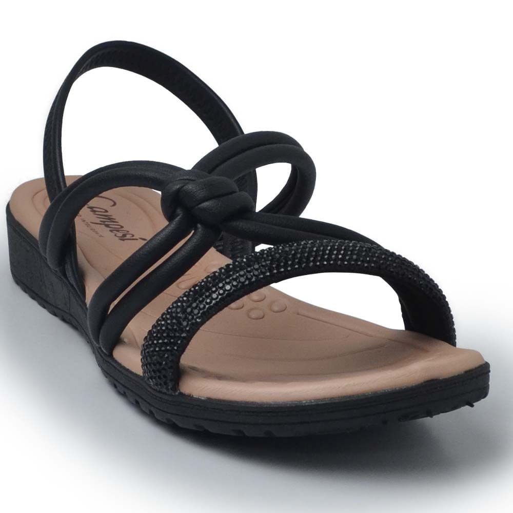 Sandália Flatform Campesi Feminina CP131 Preto 2