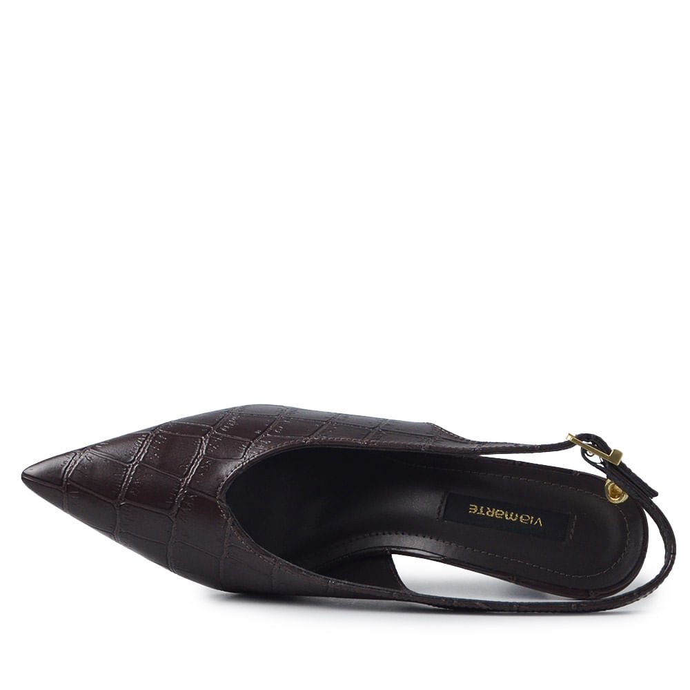 Scarpin Via Marte Feminino 145-022-01 Café 4