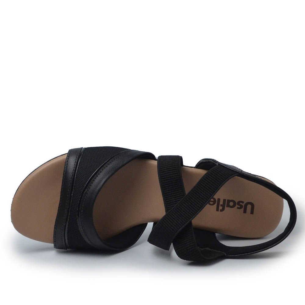 Sandália Usaflex Feminina Salto Baixo MM0803 Preto 4
