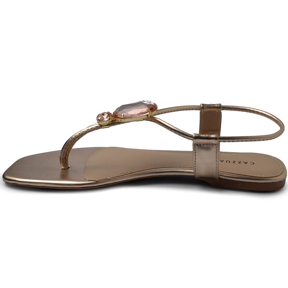 Sandália Rasteira Cazzualen Feminina 31.304 Rose Gold 3