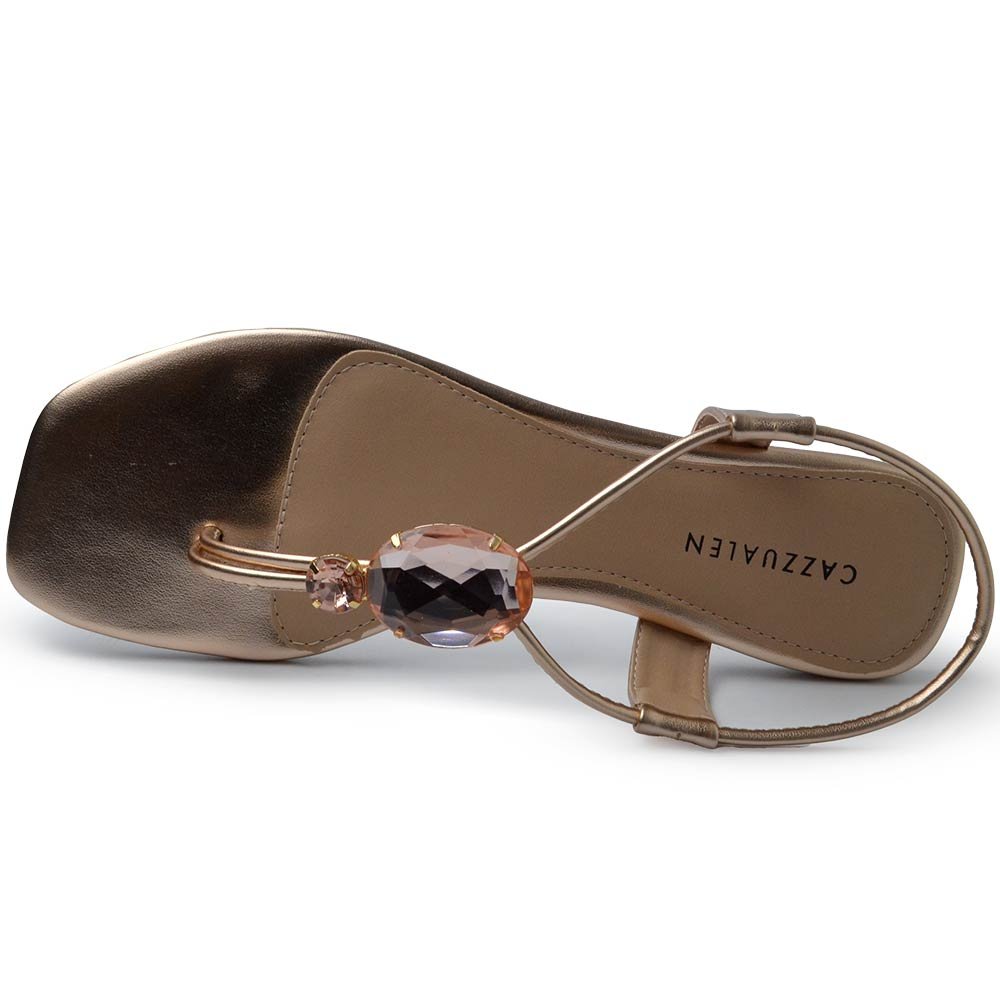 Sandália Rasteira Cazzualen Feminina 31.304 Rose Gold 4