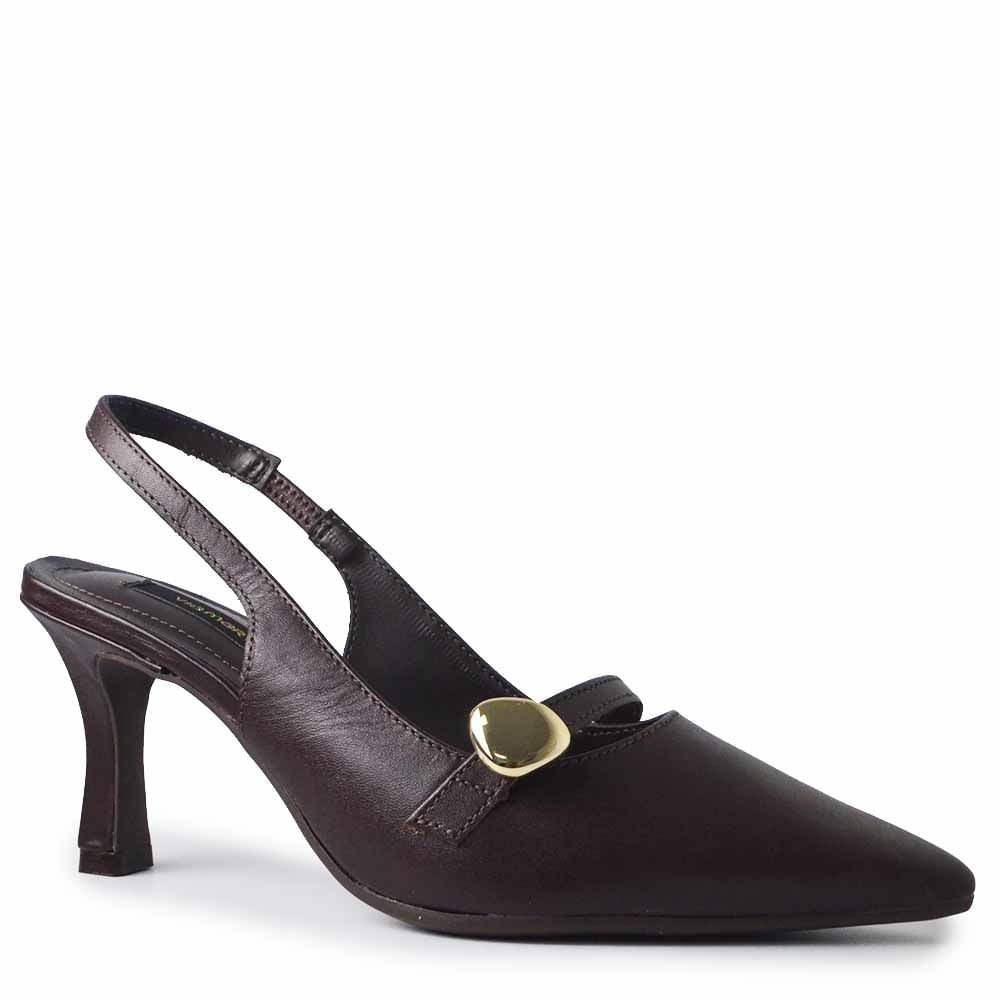 Scarpin Via Marte Feminino 350-004-01 Café 2