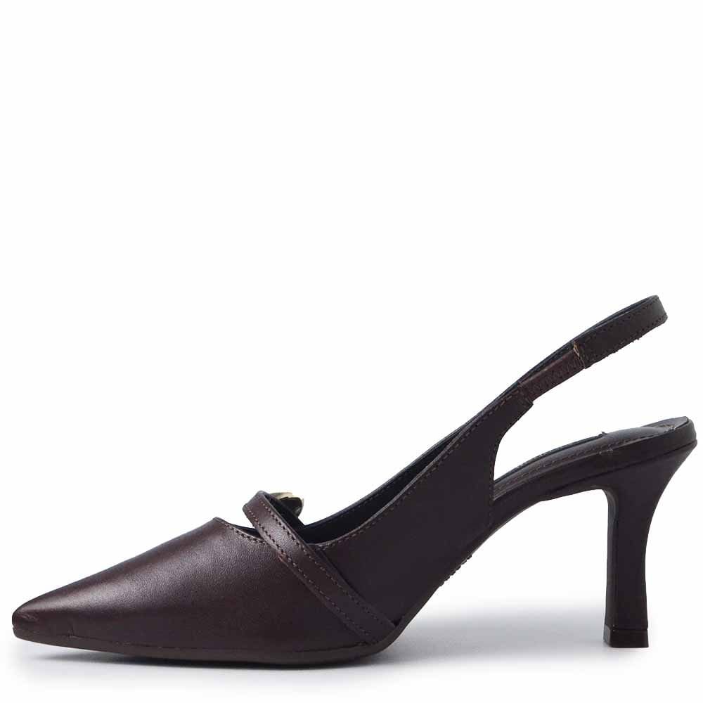 Scarpin Via Marte Feminino 350-004-01 Café 3