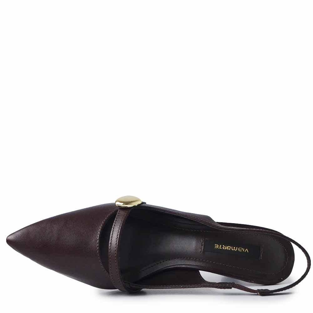 Scarpin Via Marte Feminino 350-004-01 Café 4
