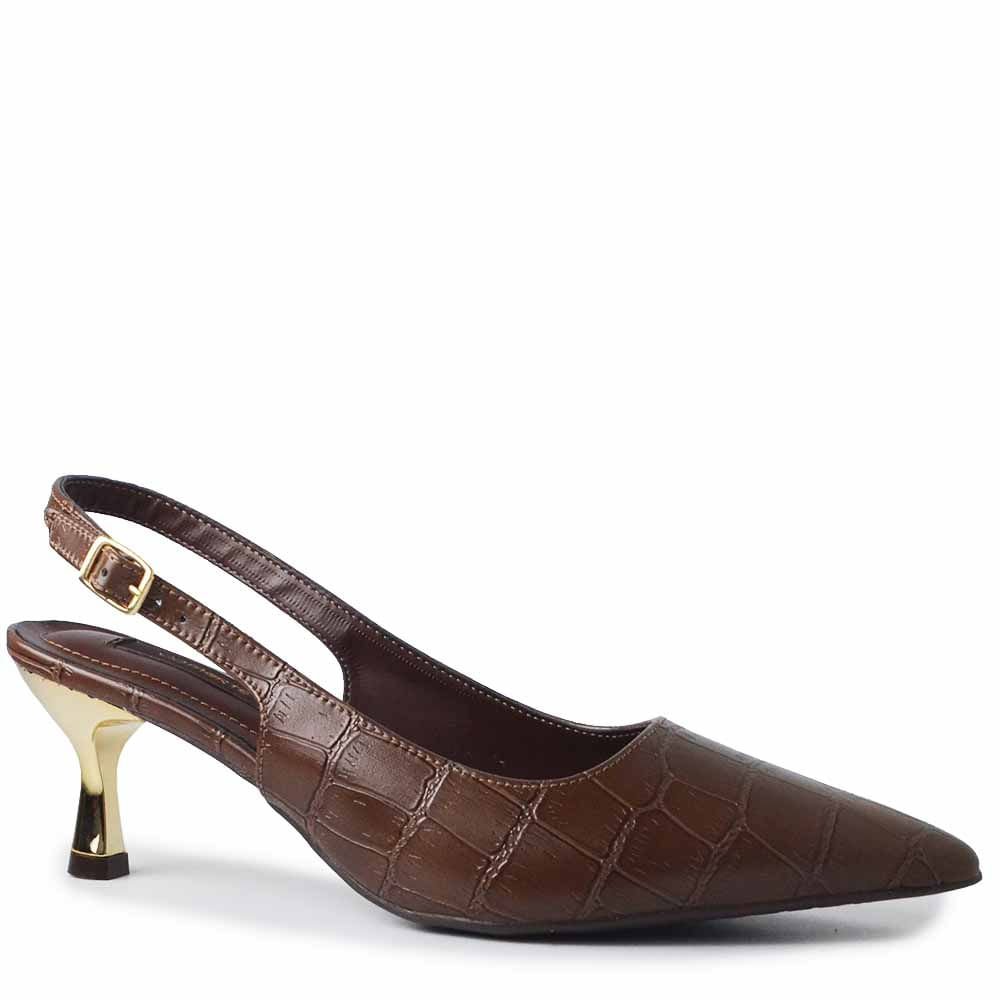 Scarpin Via Marte Feminino 155-032-03 Marrom 2