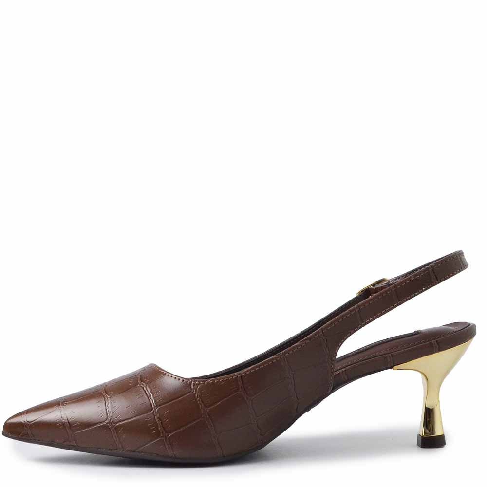 Scarpin Via Marte Feminino 155-032-03 Marrom 3