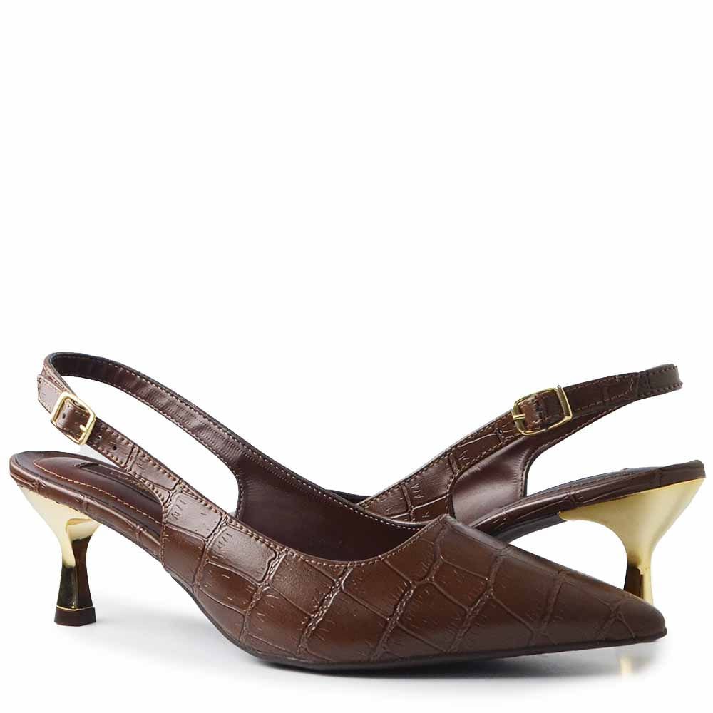 Scarpin Via Marte Feminino 155-032-03 Marrom 6