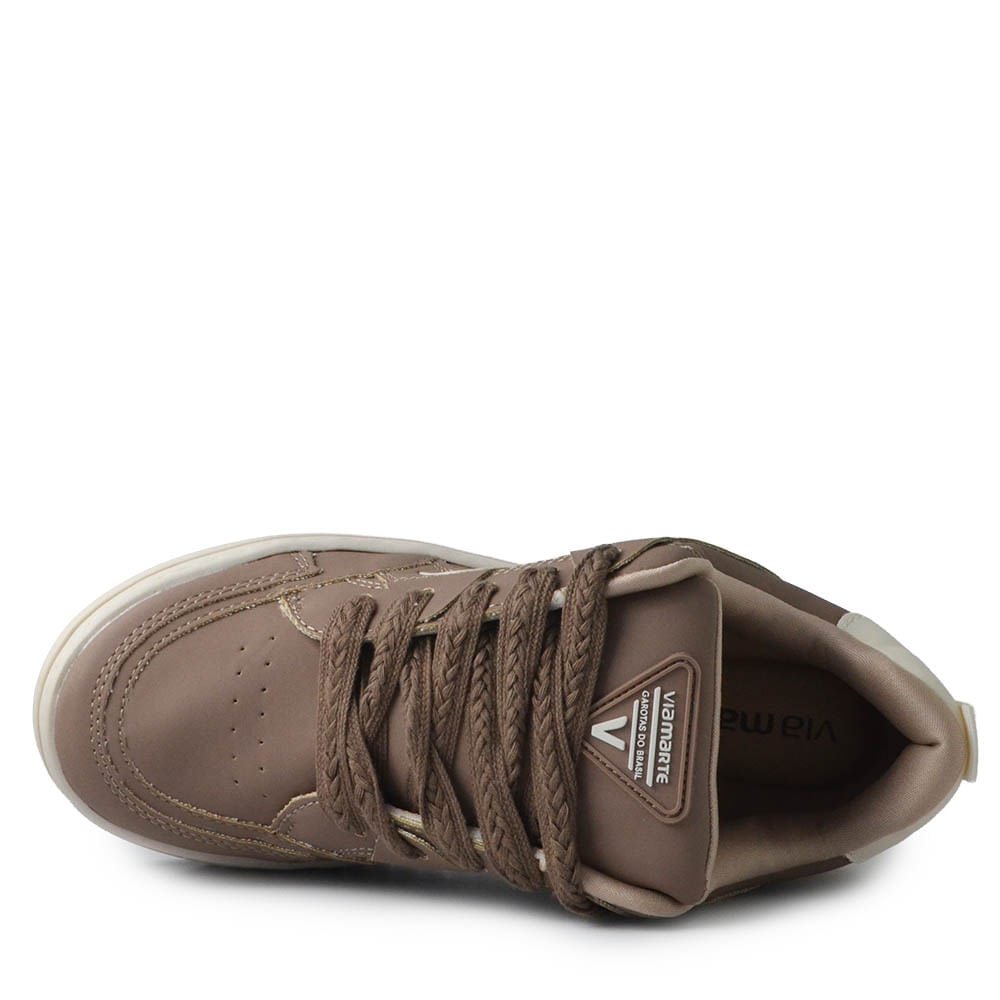 Tênis Casual Via Marte Feminino 306-002-02 Marrom 4