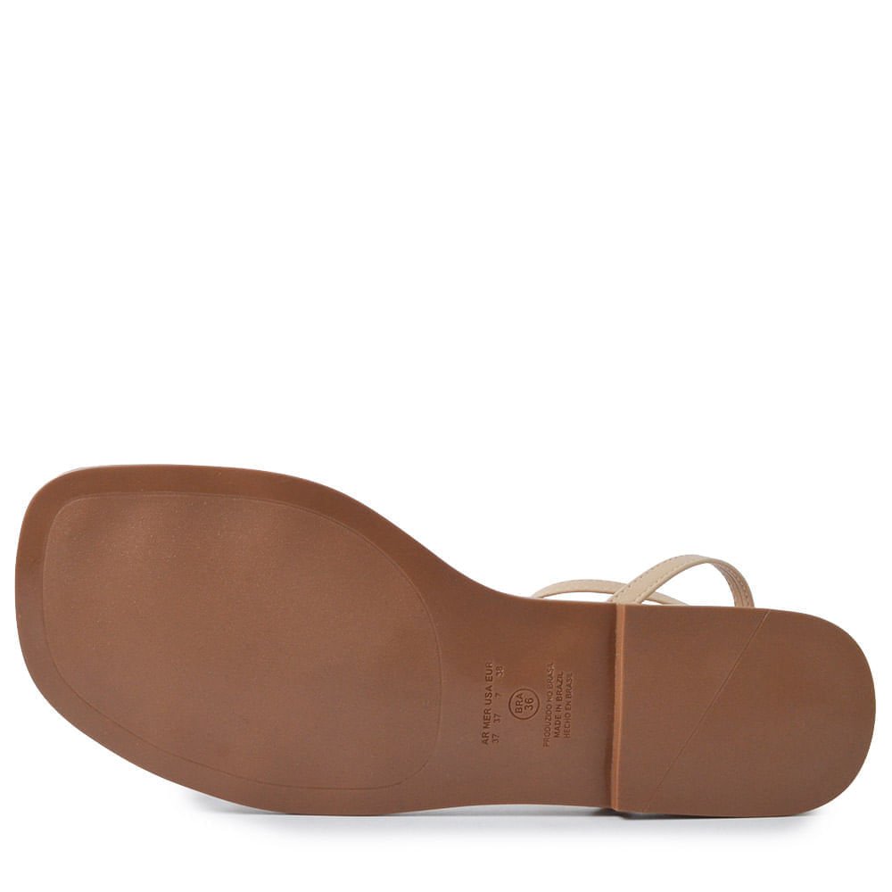 Sandália Rasteira Vero K Feminina 24003 Bege 5