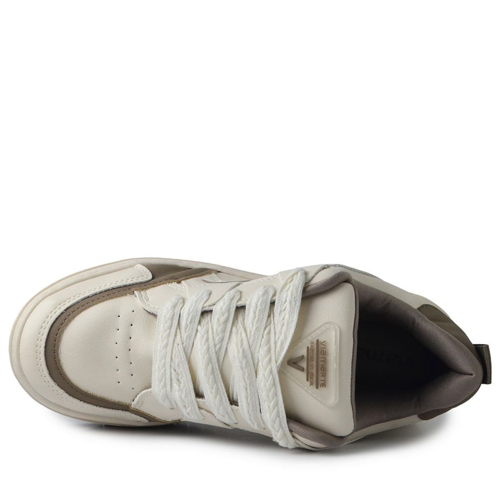 Tênis Casual Via Marte Feminino 306-002-16 Bege 4
