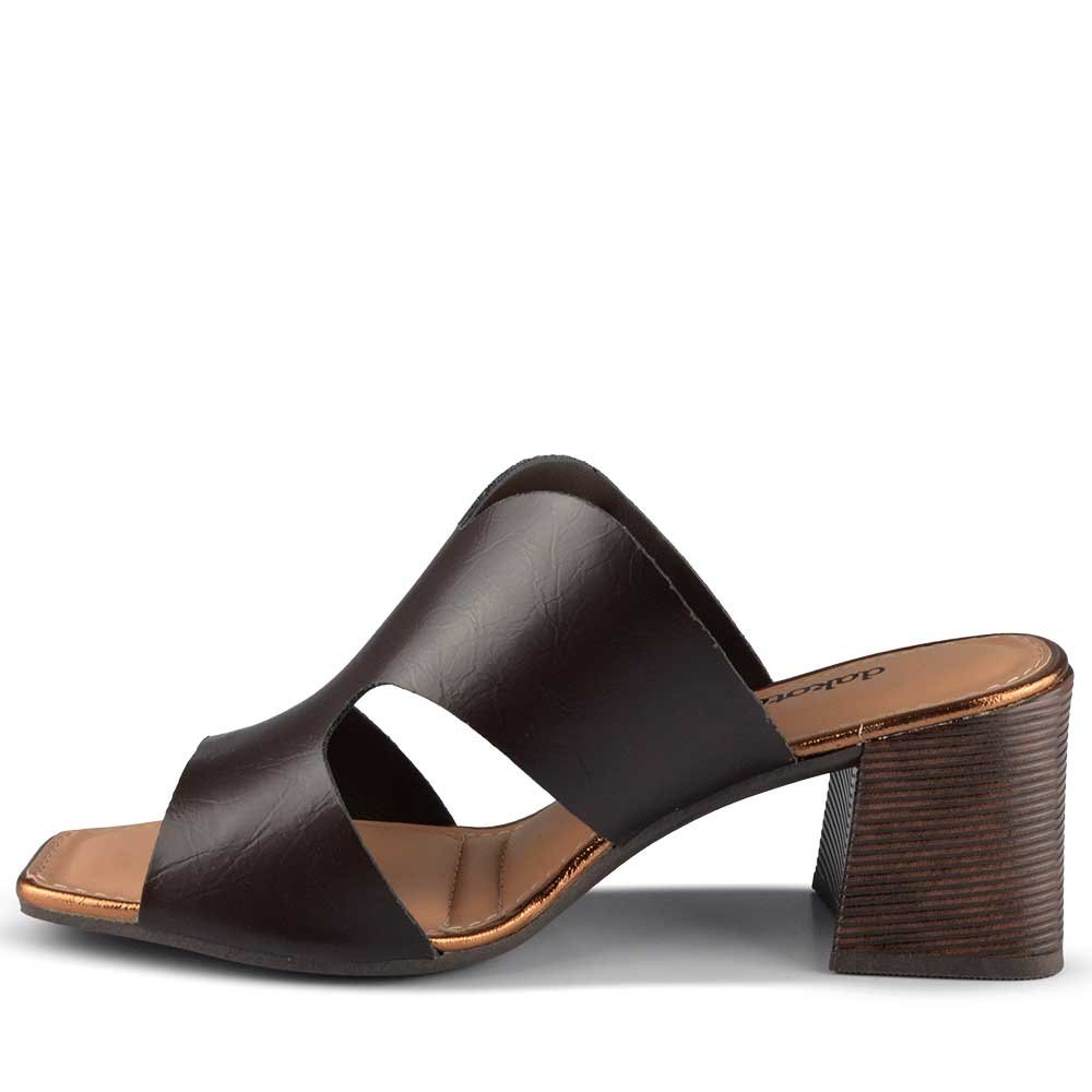 Tamanco Dakota Feminino Salto Bloco Y9191 Café 3