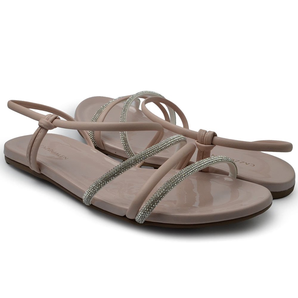 Sandália Rasteira Cazzualen Feminina 440.6694 Rosa 6