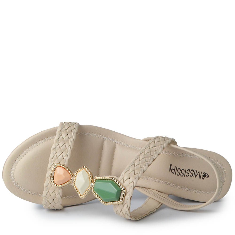 Sandália Mississipi de Salto Bloco Feminina JO482 Branco 4