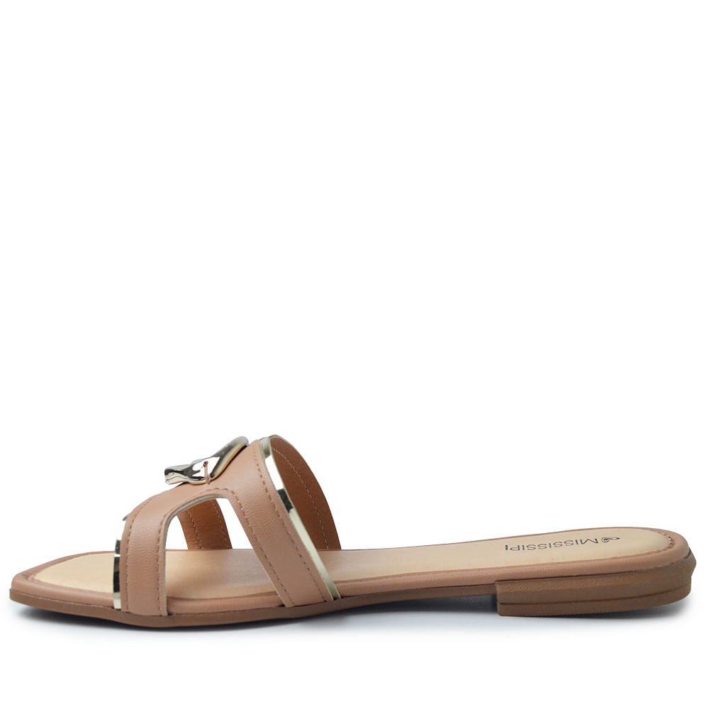 Sandália Rasteira Mississipi Feminina JO131 Nude 3