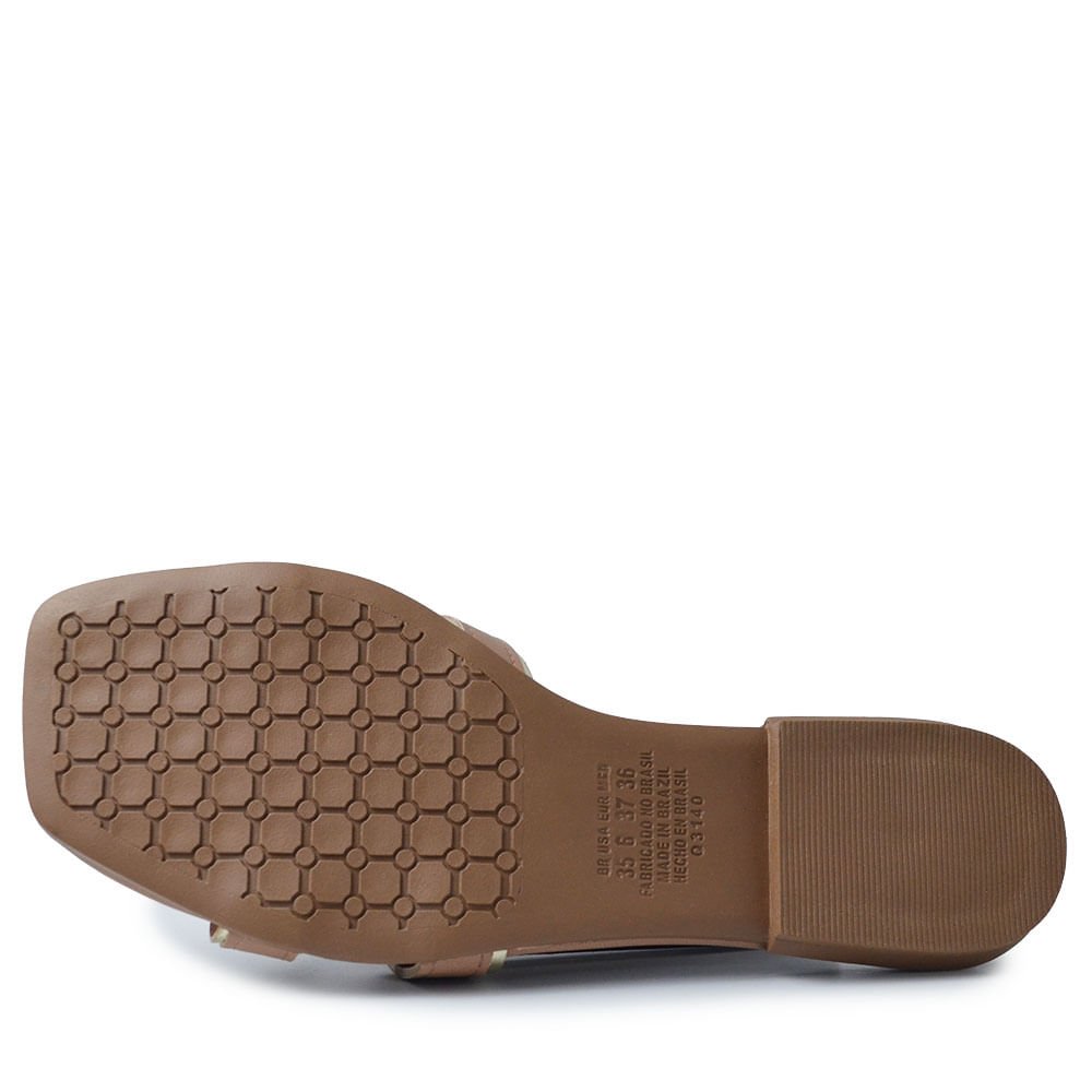 Sandália Rasteira Mississipi Feminina JO131 Nude 5